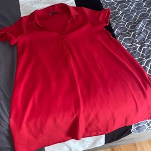 Zara red shirt dress xs never worn